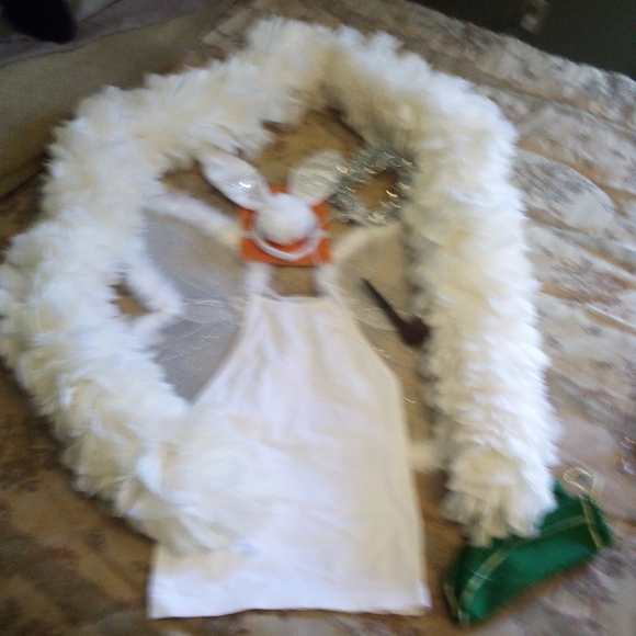 Playboy Angel or bunny with feather boa, real pipe, wings & tail EUC small to me - Picture 5 of 12